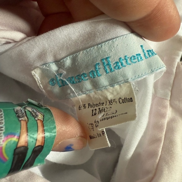 Vintage House of Hatten Inc. little girls pink and white infant dress - Picture 2 of 9